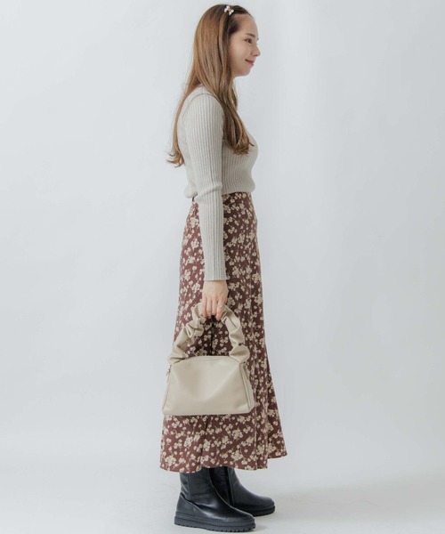 flower(フラワー)の「フローラルブーケスカート(スカート・レディース・ブラウン/ベージュ・FREE)」の9枚目の写真