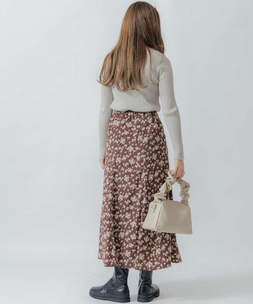 flower(フラワー)の「フローラルブーケスカート(スカート・レディース・ブラウン/ベージュ・FREE)」の12枚目の写真