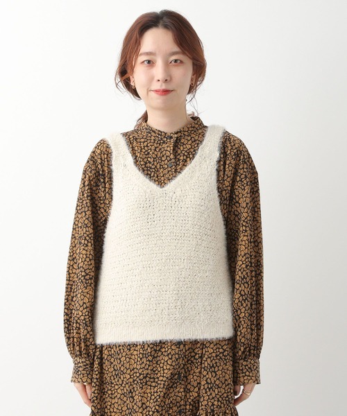 LEPSIM（レプシィム）の「5ゲージニットタンク　173169（ベスト・レディース・ホワイト/ピンク/ブラウン・FREE）」の16枚目の写真