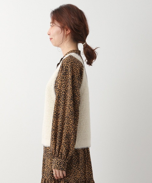 LEPSIM（レプシィム）の「5ゲージニットタンク　173169（ベスト・レディース・ホワイト/ピンク/ブラウン・FREE）」の10枚目の写真