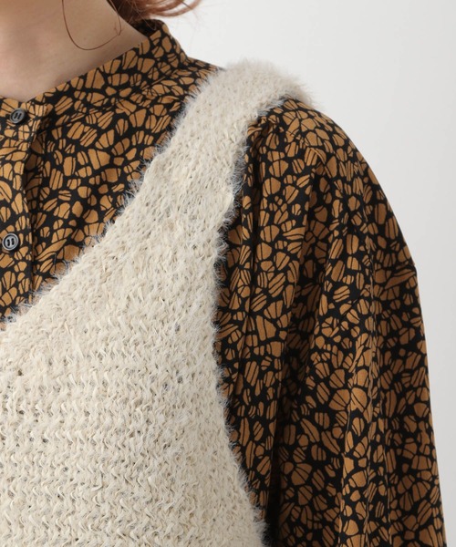 LEPSIM（レプシィム）の「5ゲージニットタンク　173169（ベスト・レディース・ホワイト/ピンク/ブラウン・FREE）」の7枚目の写真