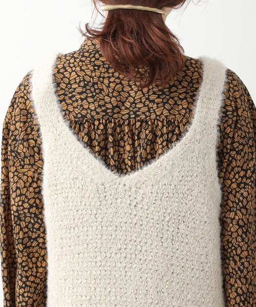 LEPSIM（レプシィム）の「5ゲージニットタンク　173169（ベスト・レディース・ホワイト/ピンク/ブラウン・FREE）」の5枚目の写真