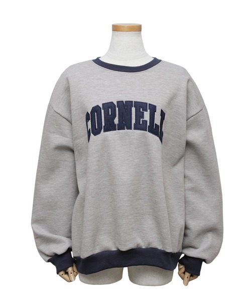 reca（レカ）の「裏起毛ロゴ入りバイカラースウェットプルオーバー（スウェット・レディース・オートミール/ネイビー/グレー・FREE）」の18枚目の写真