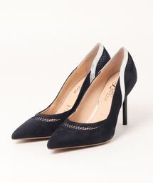 Limit till 2359 リミットティル2359 ポインテッドトゥチュールコンビネーションポインテッドヒールパンプス