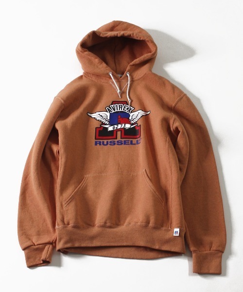 AVIREX（アヴィレックス）の「【RUSSELL ATHLETIC × AVIREX】PULL-OVER PARKA / プルオーバー パーカー / ラッセル アスレティック / アヴィレックス（パーカー・メンズ・オレンジ/その他/その他1・L/2XL/M/XL）」の7枚目の写真