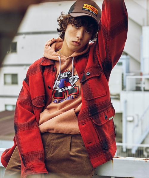 AVIREX（アヴィレックス）の「【RUSSELL ATHLETIC × AVIREX】PULL-OVER PARKA / プルオーバー パーカー / ラッセル アスレティック / アヴィレックス（パーカー・メンズ・オレンジ/その他/その他1・L/2XL/M/XL）」の21枚目の写真