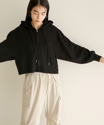 SALON adam et rope' | 【WEB限定カラー】ワッフルクロップドパーカー / ワイド / ビッグ(パーカー)