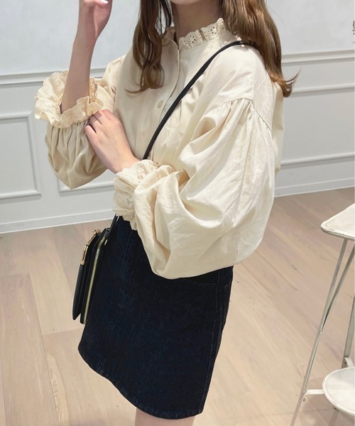 apres jour（アプレジュール）の「コットンレースフリルブラウス【ZOZOTOWN限定アイテム】（シャツ/ブラウス・レディース・アイボリー/オフホワイト・X-LARGE/フリー）」の14枚目の写真