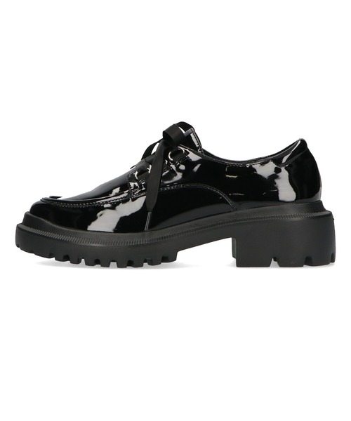 ORiental TRaffic（オリエンタルトラフィック）の「厚底リボンレースアップシューズ 31116（ドレスシューズ・レディース・ブラック/ベージュ・41/39/36/35/38/37/34/42/40）」の4枚目の写真