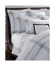 Ralph Lauren  オーガニックコットン ボーダーピロー　グレー POLO RALPH LAUREN HOME（ポロ ラルフ ローレン ホーム）の