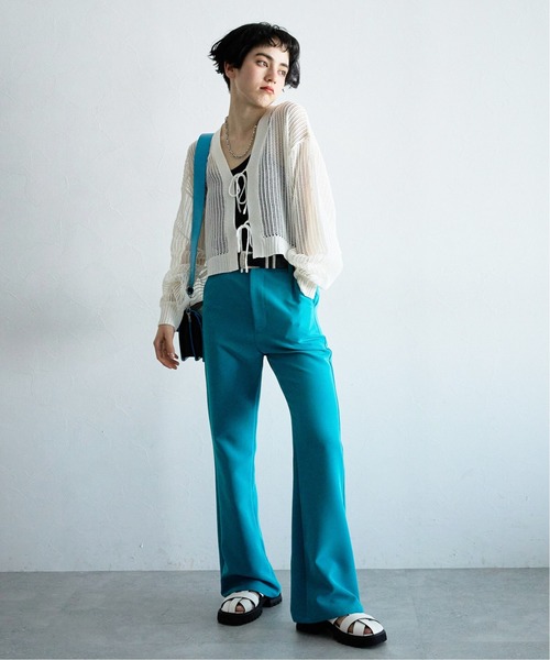 PAGEBOY（ページボーイ）の「モアラクフィットスラックス2（スラックス・レディース・ラベンダー/ブラック/オフホワイト/カーキ/ターコイズブルー・S/M/L）」の12枚目の写真