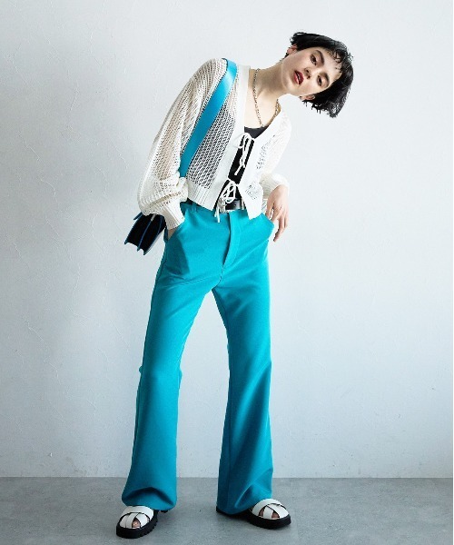 PAGEBOY（ページボーイ）の「モアラクフィットスラックス2（スラックス・レディース・ラベンダー/ブラック/オフホワイト/カーキ/ターコイズブルー・S/M/L）」の11枚目の写真