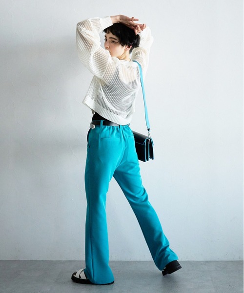 PAGEBOY（ページボーイ）の「モアラクフィットスラックス2（スラックス・レディース・ラベンダー/ブラック/オフホワイト/カーキ/ターコイズブルー・S/M/L）」の10枚目の写真