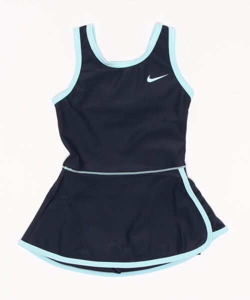 San-ai Resort 三愛水着楽園（サンアイリゾート　サンアイミズギラクエン）の「【NIKE】ﾌｯﾄﾏｰｸ ﾅｲｷ GIRLS ｽｶｰﾄﾜﾝﾋﾟｰｽ（水着・キッズ・パープル/サックスブルー/ピンク/ホワイト・110/150/130/140/100/120/170）」の3枚目の写真