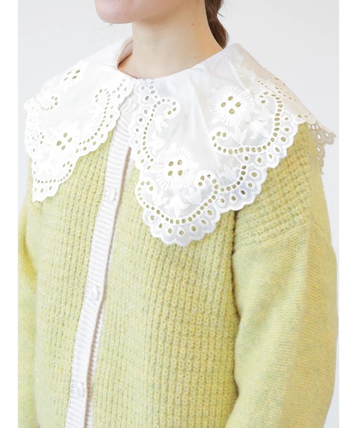 ehka sopo(エヘカソポ)の「レースビッグ襟ブラウス(シャツ/ブラウス・レディース・ブラック/オフホワイト/キナリ・フリ-)」の9枚目の写真