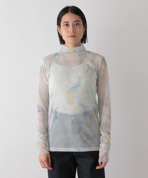 LOWRYS FARM（ローリーズファーム）の「シアースキンハイネックロングスリーブ　191323（Tシャツ/カットソー・レディース・イエロー/ブルー/イエロー系その他・FREE）」の10枚目の写真