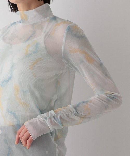 LOWRYS FARM（ローリーズファーム）の「シアースキンハイネックロングスリーブ　191323（Tシャツ/カットソー・レディース・イエロー/ブルー/イエロー系その他・FREE）」の15枚目の写真