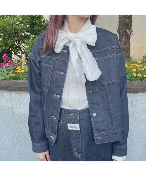 PINKHOUSE ピンクハウス☆ビッグロゴプリントデニムスカート M ブラック セール】 ビッグロゴプリントデニムスカート （デニムスカート