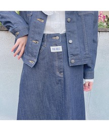 PINKHOUSE ピンクハウス☆ビッグロゴプリントデニムスカート M ブラック ビックロゴプリントストレッチデニムスカート｜ピンクハウス