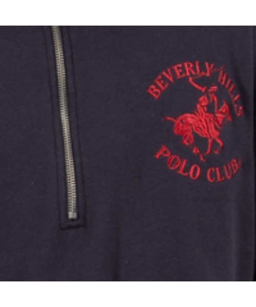 BEVERLY HILLS POLO CLUB(ビバリーヒルズポロクラブ)の「BEVERLY HILLS POLO CLUB ビバリーヒルズポロクラブ ビッグハーフジップトレーナー(スウェット・メンズ・ネイビー/グリーン/チャコール/ホワイト/オートミール・M/XL/L)」の12枚目の写真