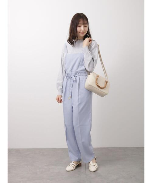 フランシュリッペ　大きいサイズ　ウエストリボンが可愛いサロペット　FL5 Te chichi TERRASSE（テチチテラス）の「ウエストリボン