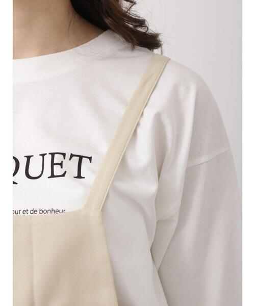 Te chichi TERRASSE（テチチテラス）の「ウエストリボンサロペット(セットアップ可)（サロペット/オーバーオール・レディース・ネイビー/ブルー/ベージュ・ﾌﾘ-）」の13枚目の写真