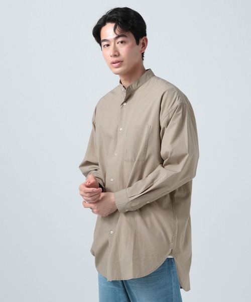 BAYFLOW（ベイフロー）の「バンドカラーロングシャツ（シャツ/ブラウス・メンズ・オフホワイト/ベージュ/ブルー・MEDIUM/LARGE）」の6枚目の写真