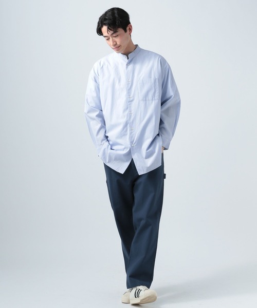 BAYFLOW（ベイフロー）の「バンドカラーロングシャツ（シャツ/ブラウス・メンズ・オフホワイト/ベージュ/ブルー・MEDIUM/LARGE）」の14枚目の写真