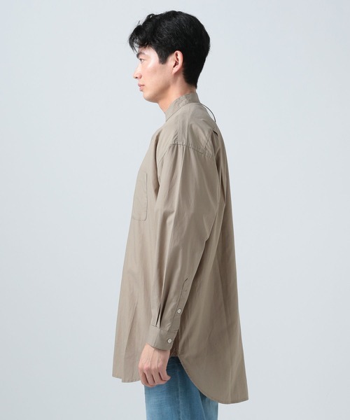 BAYFLOW（ベイフロー）の「バンドカラーロングシャツ（シャツ/ブラウス・メンズ・オフホワイト/ベージュ/ブルー・MEDIUM/LARGE）」の16枚目の写真