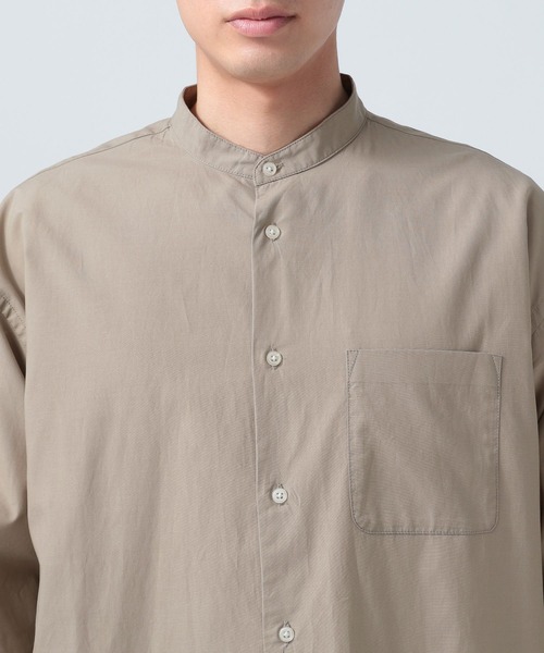 BAYFLOW（ベイフロー）の「バンドカラーロングシャツ（シャツ/ブラウス・メンズ・オフホワイト/ベージュ/ブルー・MEDIUM/LARGE）」の13枚目の写真