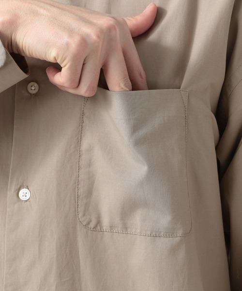 BAYFLOW（ベイフロー）の「バンドカラーロングシャツ（シャツ/ブラウス・メンズ・オフホワイト/ベージュ/ブルー・MEDIUM/LARGE）」の9枚目の写真