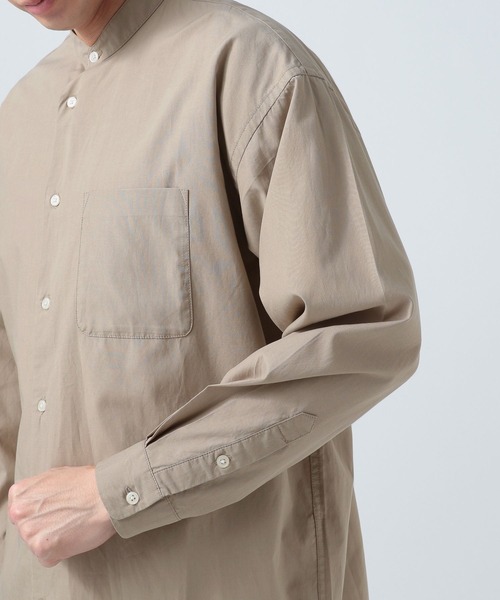 BAYFLOW（ベイフロー）の「バンドカラーロングシャツ（シャツ/ブラウス・メンズ・オフホワイト/ベージュ/ブルー・MEDIUM/LARGE）」の5枚目の写真