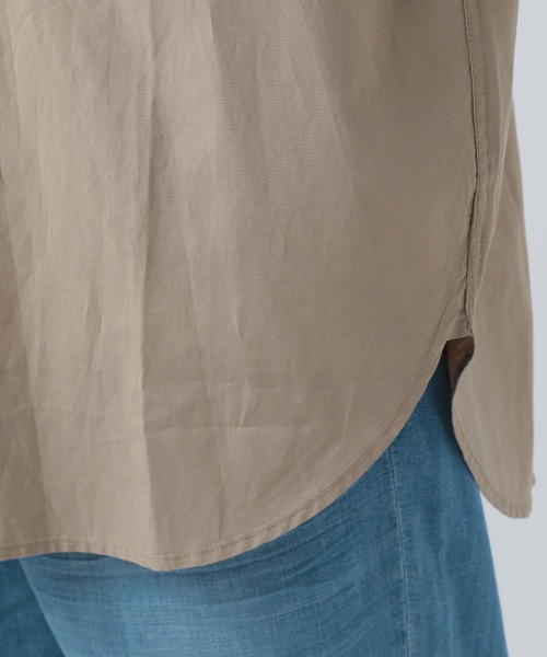 BAYFLOW（ベイフロー）の「バンドカラーロングシャツ（シャツ/ブラウス・メンズ・オフホワイト/ベージュ/ブルー・MEDIUM/LARGE）」の7枚目の写真