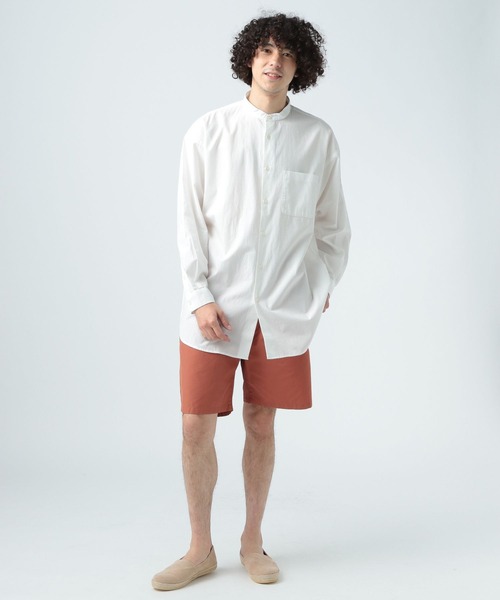 BAYFLOW（ベイフロー）の「バンドカラーロングシャツ（シャツ/ブラウス・メンズ・オフホワイト/ベージュ/ブルー・MEDIUM/LARGE）」の20枚目の写真