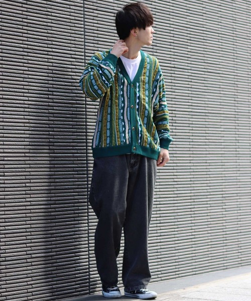 SITRY(シトリー)の「Balloon Sleeve Big silhouette 3D Knit Cardigan/バルーンスリーブ ビッグシルエット 3D ニット カーディガン/カーデ(カーディガン/ボレロ・メンズ・ベージュ/ネイビー/ブラック/グリーン・M/L)」の20枚目の写真