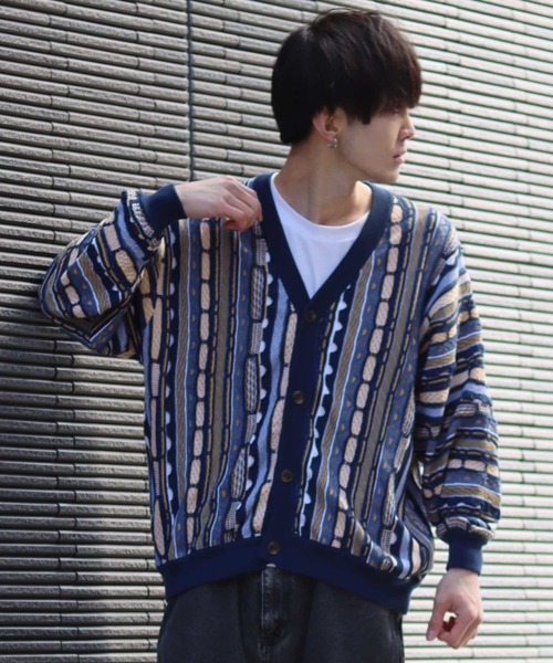 SITRY(シトリー)の「Balloon Sleeve Big silhouette 3D Knit Cardigan/バルーンスリーブ ビッグシルエット 3D ニット カーディガン/カーデ(カーディガン/ボレロ・メンズ・ベージュ/ネイビー/ブラック/グリーン・M/L)」の19枚目の写真