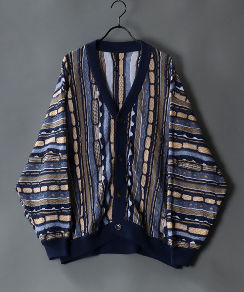 SITRY(シトリー)の「Balloon Sleeve Big silhouette 3D Knit Cardigan/バルーンスリーブ ビッグシルエット 3D ニット カーディガン/カーデ(カーディガン/ボレロ・メンズ・ベージュ/ネイビー/ブラック/グリーン・M/L)」の18枚目の写真