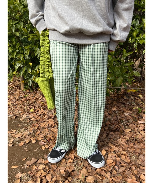WC（ダブル シー）の「ギンガムチェックプリーツパンツ（スラックス・レディース・ブラック/グリーン・FREE）」の21枚目の写真