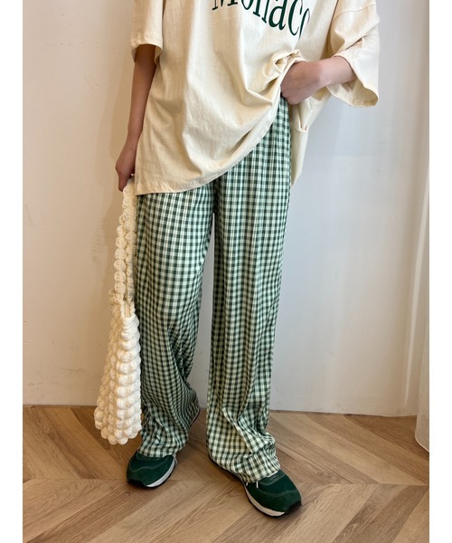 WC（ダブル シー）の「ギンガムチェックプリーツパンツ（スラックス・レディース・ブラック/グリーン・FREE）」の16枚目の写真