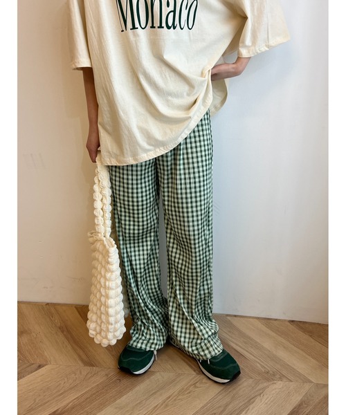 WC（ダブル シー）の「ギンガムチェックプリーツパンツ（スラックス・レディース・ブラック/グリーン・FREE）」の17枚目の写真