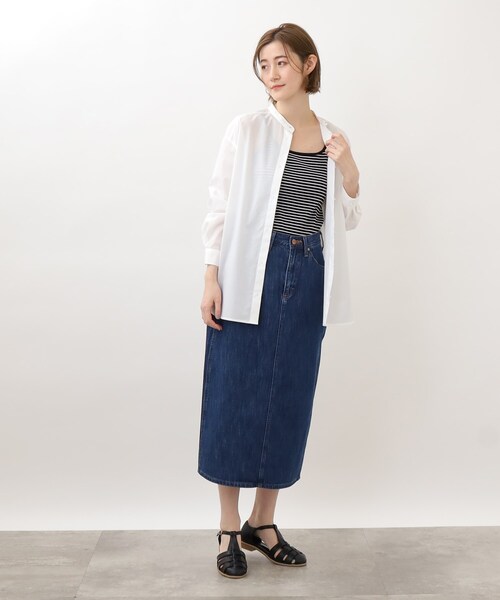 grove（グローブ）の「◆ボーダーテレコキャミソール（タンクトップ・レディース・ブラック系2/ブラウン系3/アイボリー系2・02/03/04/01/05）」の4枚目の写真