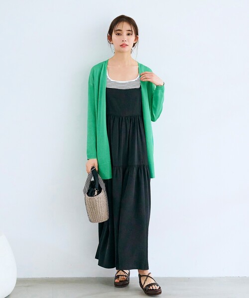 grove（グローブ）の「◆ボーダーテレコキャミソール（タンクトップ・レディース・ブラック系2/ブラウン系3/アイボリー系2・02/03/04/01/05）」の11枚目の写真