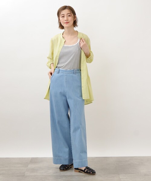 grove（グローブ）の「◆ボーダーテレコキャミソール（タンクトップ・レディース・ブラック系2/ブラウン系3/アイボリー系2・02/03/04/01/05）」の12枚目の写真