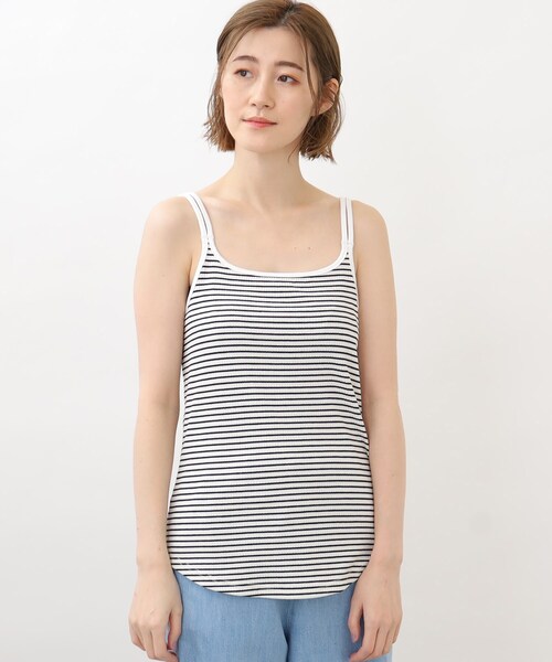 grove（グローブ）の「◆ボーダーテレコキャミソール（タンクトップ・レディース・ブラック系2/ブラウン系3/アイボリー系2・02/03/04/01/05）」の17枚目の写真