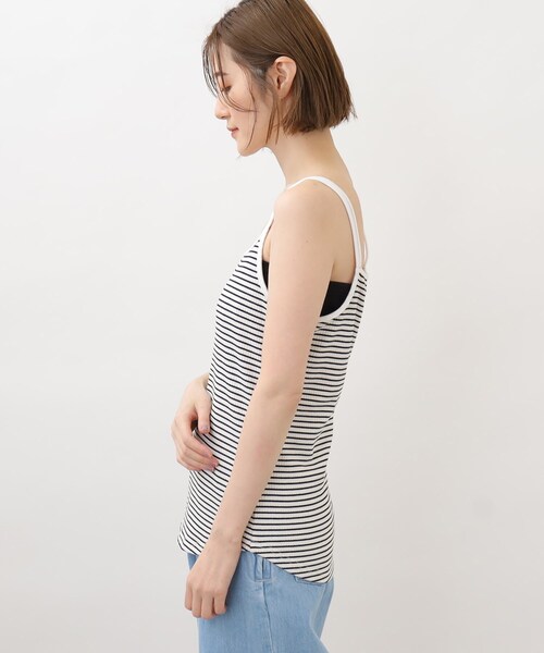 grove（グローブ）の「◆ボーダーテレコキャミソール（タンクトップ・レディース・ブラック系2/ブラウン系3/アイボリー系2・02/03/04/01/05）」の18枚目の写真