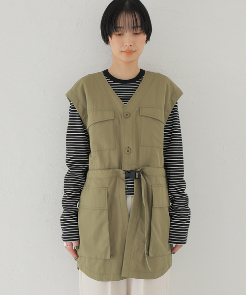 JOINT WORKS（ジョイントワークス）の「【COMMRE/コムル】マルチミリタリーベスト（その他アウター・レディース・カーキ/ホワイト・FREE）」の19枚目の写真