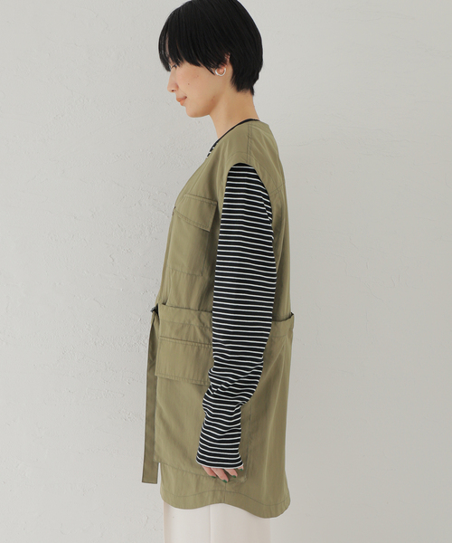 JOINT WORKS（ジョイントワークス）の「【COMMRE/コムル】マルチミリタリーベスト（その他アウター・レディース・カーキ/ホワイト・FREE）」の20枚目の写真