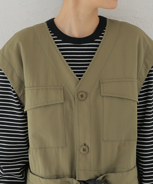 JOINT WORKS（ジョイントワークス）の「【COMMRE/コムル】マルチミリタリーベスト（その他アウター・レディース・カーキ/ホワイト・FREE）」の22枚目の写真