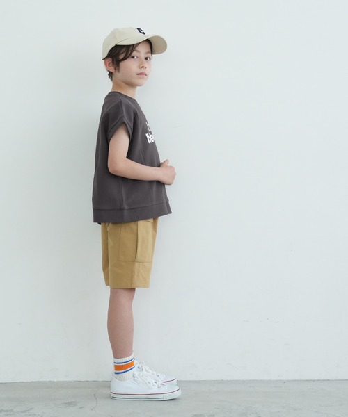 coca(coca)(コカ)の「キッズ 親子お揃い裏毛ボックスロゴトップス(スウェット・キッズ・ブラック/ホワイト・100/110/120/130/140)」の6枚目の写真