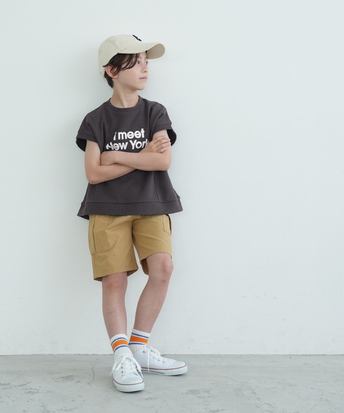 coca(coca)(コカ)の「キッズ 親子お揃い裏毛ボックスロゴトップス(スウェット・キッズ・ブラック/ホワイト・100/110/120/130/140)」の5枚目の写真